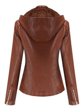 Load image into Gallery viewer, Street Winter Outfits Long Sleeve PU Leather With faux fur lined Warm Jacket For Women
