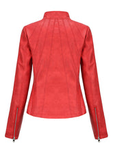 Load image into Gallery viewer, 3 Color Long Sleeve PU Leather Motorcycle Jacket