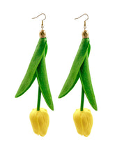 Load image into Gallery viewer, Women's Tulip Flower Long Simulation Flower Holiday Earrings