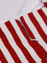 Load image into Gallery viewer, 1950S Spaghetti Strap Pocket Dress With Red and White Vertical Stripe