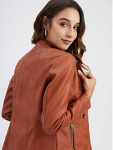 Load image into Gallery viewer, 3 Color Long Sleeve PU Leather Motorcycle Jacket