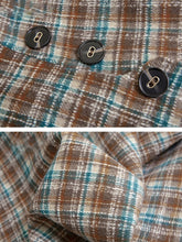 Load image into Gallery viewer, Sweet Brown Plaid Long Sleeve Dress Cape Women's Coat