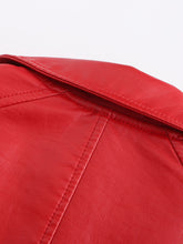 Load image into Gallery viewer, Black Weave Long Sleeve PU Leather Motorcycle Jacket