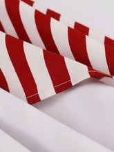 Load image into Gallery viewer, 1950S Spaghetti Strap Pocket Dress With Red and White Vertical Stripe