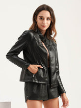 Load image into Gallery viewer, 5 Color Long Sleeve PU Leather Motorcycle Jacket
