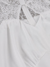Load image into Gallery viewer, White Queen Collar Lace Semi-Sheer 1950S Vintage Dress With Pockets