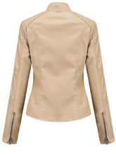 Load image into Gallery viewer, 6 Color Long Sleeve PU Leather Motorcycle Jacket