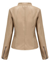 Load image into Gallery viewer, 5 Color Long Sleeve PU Leather Motorcycle Jacket