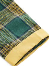 Load image into Gallery viewer, Green And Yellow Plaid 3/4 Sleeve 1950S Cotton Vintage Dress With Tie Collar