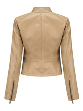 Load image into Gallery viewer, Cool Girl Coat Long Sleeve PU Leather Motorcycle Jacket