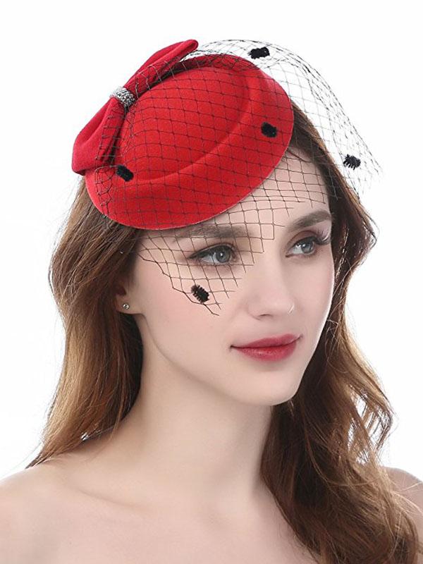 Vintage 1950’s Hat from the set of Marvelous Mrs. Maisel Vintage Worn on Marvelous Mrs Maisel 1950s Brown Veil Wide  main image 2