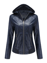 Load image into Gallery viewer, Street Winter Outfits Long Sleeve PU Leather With faux fur lined Warm Jacket For Women