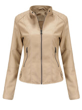 Load image into Gallery viewer, 6 Color Long Sleeve PU Leather Motorcycle Jacket