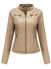 Load image into Gallery viewer, 5 Color Long Sleeve PU Leather Motorcycle Jacket