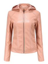 Load image into Gallery viewer, Winter‘s Coat Long Sleeve PU Leather With faux fur lined Warm Jacket For Women