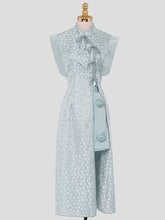 Load image into Gallery viewer, 2PS Sweet Heart Stand Collar Dress And Flower Shorts Dress Set