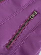 Load image into Gallery viewer, 6 Color Long Sleeve PU Leather Motorcycle Jacket