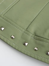 Load image into Gallery viewer, Rivet Long Sleeve PU Leather Motorcycle Jacket