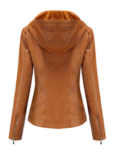 Load image into Gallery viewer, Street Winter Outfits Long Sleeve PU Leather With faux fur lined Warm Jacket For Women