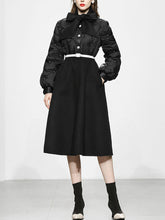 Load image into Gallery viewer, Black Big Bowknot  Diamond Lattice Pearl 1950S Coat