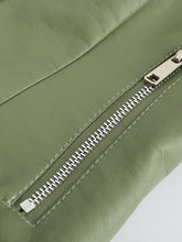 Load image into Gallery viewer, Rivet Long Sleeve PU Leather Motorcycle Jacket