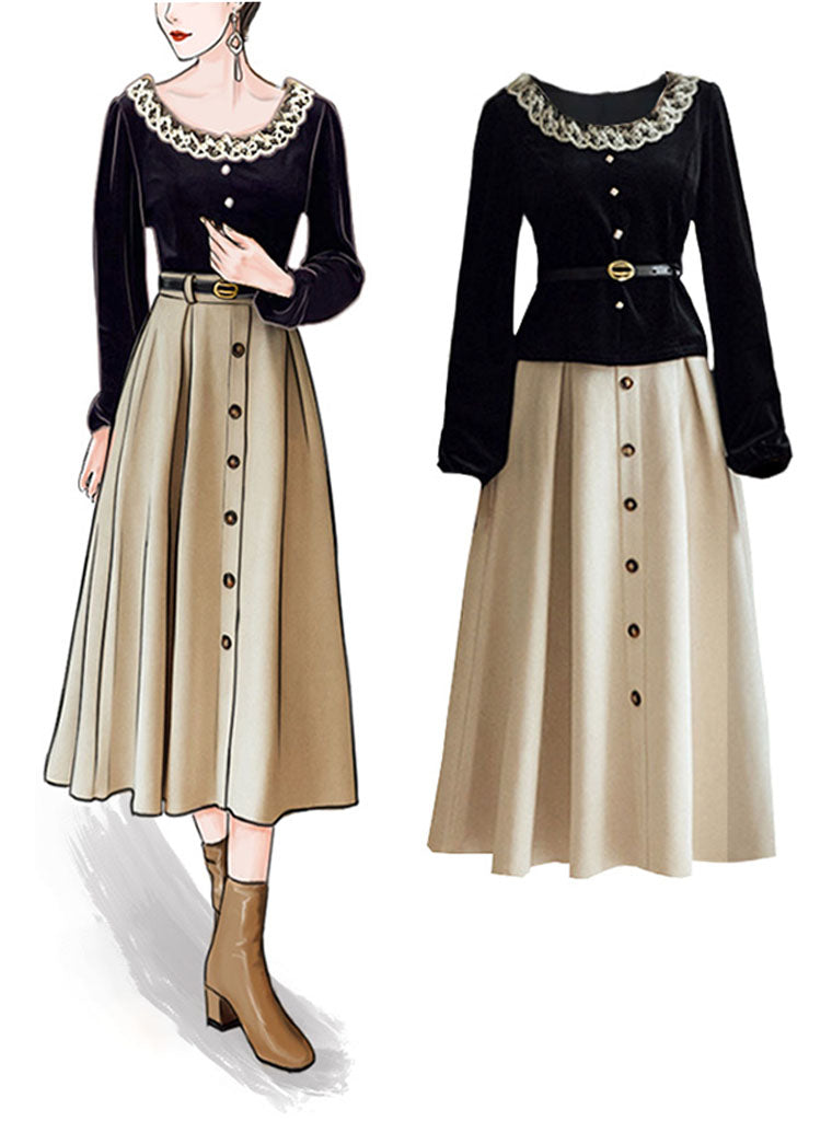 1950s clearance split skirt