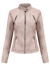 Load image into Gallery viewer, 3 Color Long Sleeve PU Leather Motorcycle Jacket