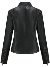 Load image into Gallery viewer, 5 Color Long Sleeve PU Leather Motorcycle Jacket