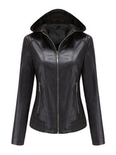 Load image into Gallery viewer, Street Winter Outfits Long Sleeve PU Leather With faux fur lined Warm Jacket For Women