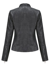 Load image into Gallery viewer, 3 Color Long Sleeve PU Leather Motorcycle Jacket