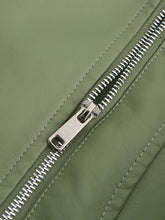 Load image into Gallery viewer, Rivet Long Sleeve PU Leather Motorcycle Jacket With Irregular Hem