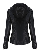 Load image into Gallery viewer, Street Winter Outfits Long Sleeve PU Leather With faux fur lined Warm Jacket For Women
