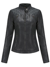 Load image into Gallery viewer, 3 Color Long Sleeve PU Leather Motorcycle Jacket