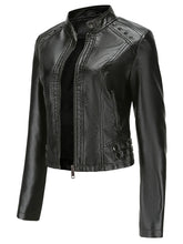 Load image into Gallery viewer, Cool Girl Coat Long Sleeve PU Leather Motorcycle Jacket