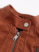 Load image into Gallery viewer, 3 Color Long Sleeve PU Leather Motorcycle Jacket