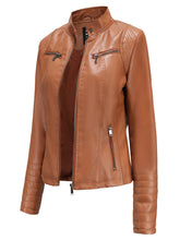 Load image into Gallery viewer, 5 Color Long Sleeve PU Leather Motorcycle Jacket