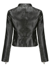 Load image into Gallery viewer, Cool Girl Coat Long Sleeve PU Leather Motorcycle Jacket