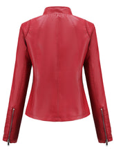 Load image into Gallery viewer, 5 Color Long Sleeve PU Leather Motorcycle Jacket