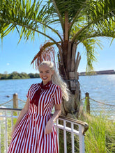 Load image into Gallery viewer, Green and Black Stripe With Pockets 50S Halloween Dress