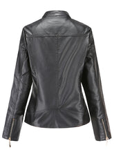 Load image into Gallery viewer, Soft Coat Long Sleeve PU Leather Motorcycle Jacket For Women