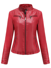 Load image into Gallery viewer, 5 Color Long Sleeve PU Leather Motorcycle Jacket