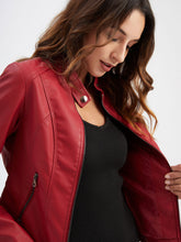 Load image into Gallery viewer, 6 Color Long Sleeve PU Leather Motorcycle Jacket