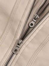 Load image into Gallery viewer, Winter‘s Coat Long Sleeve PU Leather With faux fur lined Warm Hooded Jacket For Women