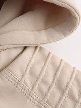 Load image into Gallery viewer, Winter‘s Coat Long Sleeve PU Leather With faux fur lined Warm Hooded Jacket For Women