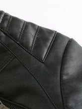 Load image into Gallery viewer, Pink Long Sleeve PU Leather Motorcycle Jacket For Women