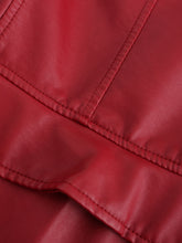 Load image into Gallery viewer, Cool Girl Coat Long Sleeve PU Leather Motorcycle Jacket With Detachable Hem