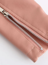 Load image into Gallery viewer, Rivet Long Sleeve PU Leather Motorcycle Jacket