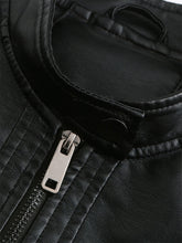 Load image into Gallery viewer, Cool Girl Coat Long Sleeve PU Leather Motorcycle Jacket
