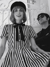 Load image into Gallery viewer, Green and Black Stripe With Pockets 50S Halloween Dress