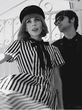 Load image into Gallery viewer, Beetlejuice Costume Pocket Dress With Black and White Vertical Stripe